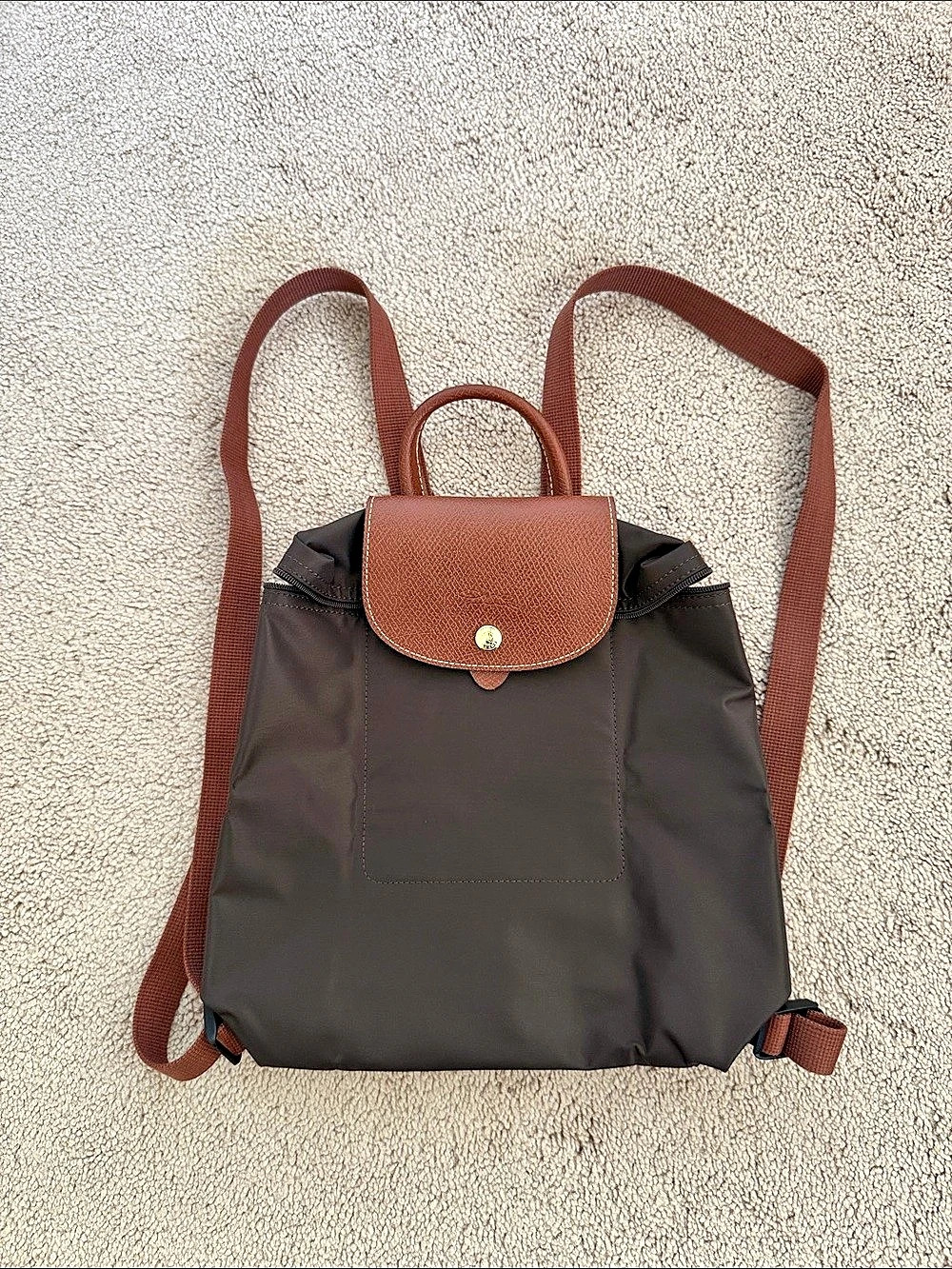 Longchamp Le Pliage Original Backpack Brown & Black